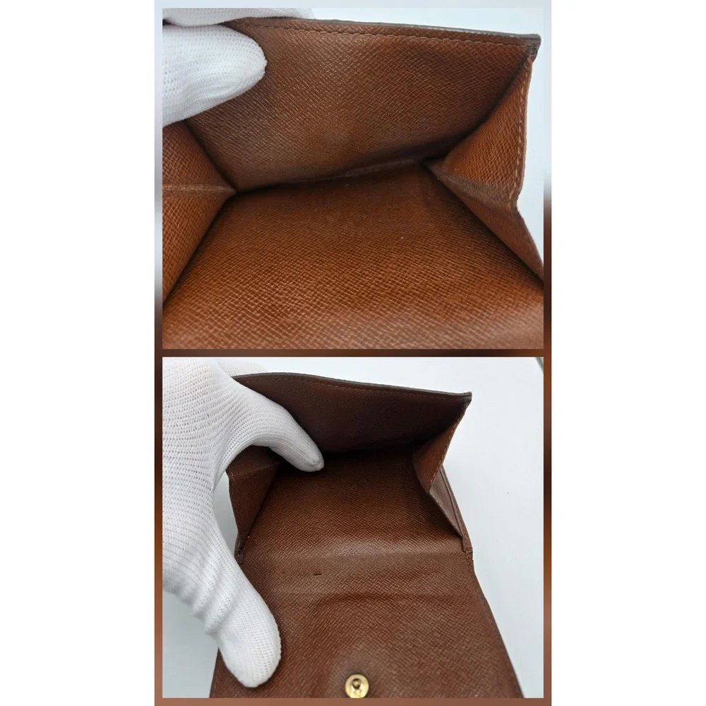 Louis Vuitton Monogram Canvas Elise Trifold Wallet Brown